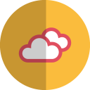 cloudy day folded icon