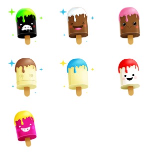 Icecream icon sets preview