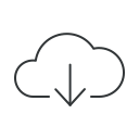 download, down, cloud, sharing, data, arrow, storage icon