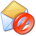 letter, email, junk, block, message, mail, envelop icon