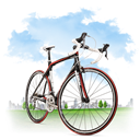 Bicycle, Travel icon