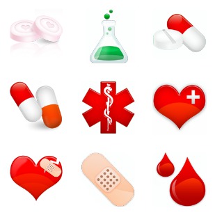 Medical icon sets preview