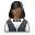 Black, Female, User, Waiter icon