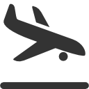 airplane, landing icon