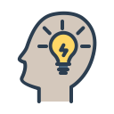 light bulb, fresh idea, ideas, mind, resolutions, improve, head icon