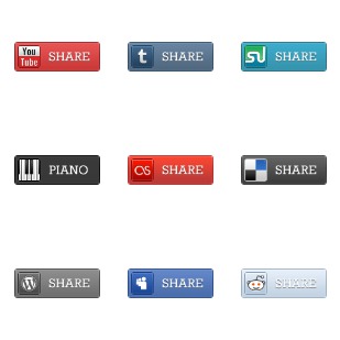 Social Media Bookmark icon sets preview