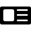 Id card interface rectangular symbol icon