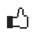Thumbs up pixelated variant icon
