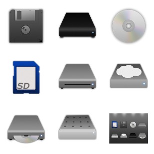 Storage icon sets preview