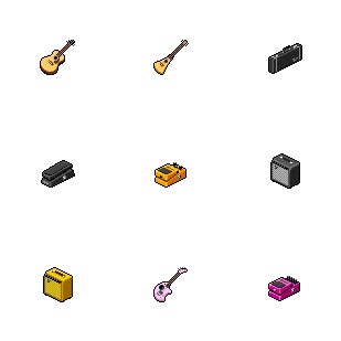 Hide's Guitar icon sets preview