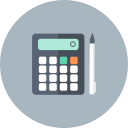 math, calculator, calculate, accounting, accountant, calculation, pencil icon