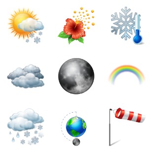 Weather icon sets preview