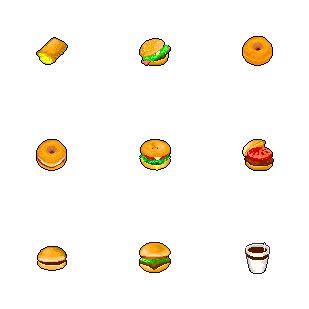 Fast Food icon sets preview
