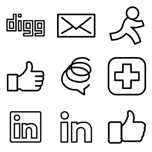 Social Media icon sets preview