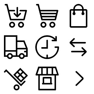 Christmas&Shop icon sets preview