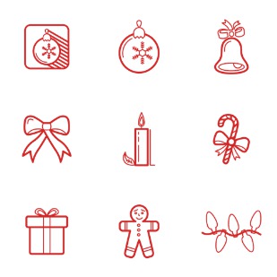 Christmas icon sets preview