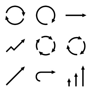 Simple arrow icon sets preview