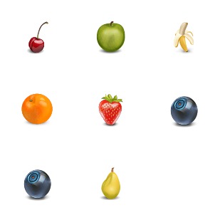 Fruit Pack icon sets preview