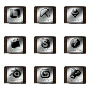 Wood And Metal 1 icon sets preview