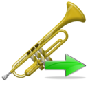 Next, Trumpet icon