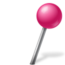 Map Marker Ball Right Pink icon