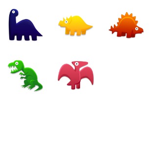 Dinosaurs Toys icon sets preview