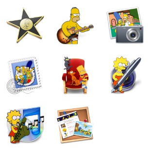 Simpsons icon sets preview