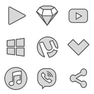 Brands Filled icon sets preview