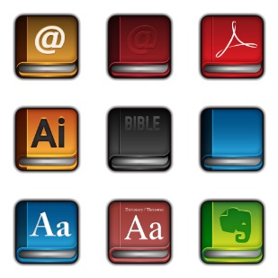 Book icon sets preview