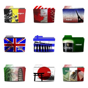 Release Countries Folder icon sets preview