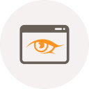 view, application, browser, window, eye, see, watch icon