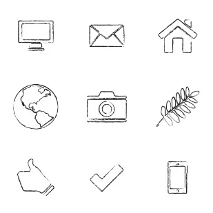 Social Messaging & Productivity icon sets preview