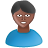 black, person, feature, member, people, profile, human, male, account, man, user, blue icon