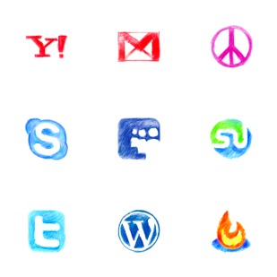 Color Pencil Web 2.0 icon sets preview