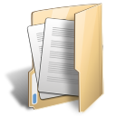 Folder document open icon