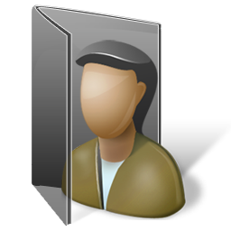 Human Account User Folder Profile People Icon Glass Folder Icon Sets Icon Ninja