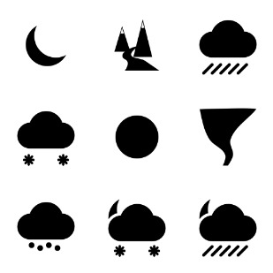 Weather icon sets preview