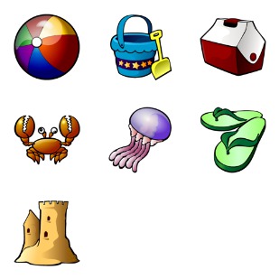 At the Beach icon sets preview
