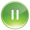pause, green icon