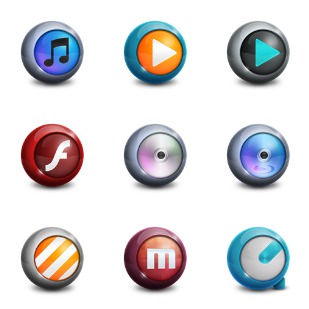 Media Player icon sets preview