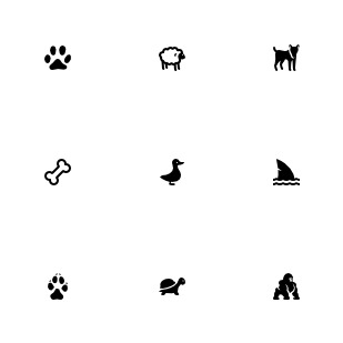 Android . Animals. icon sets preview