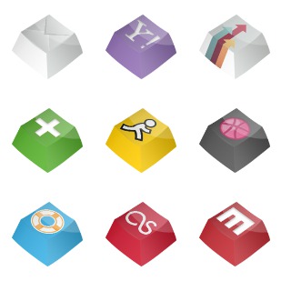 Social Keys Pack icon sets preview