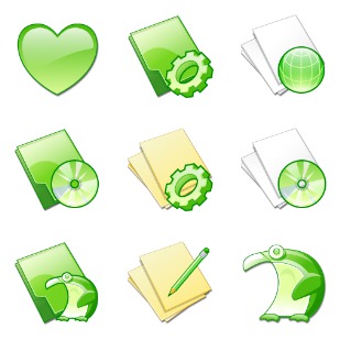 Green Ville icon sets preview
