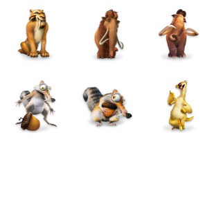 Ice Age Character icon sets preview