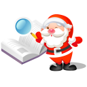 santa search book icon