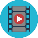 video, movie, film, play icon