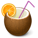 Cocktail, Coconut, Drink icon