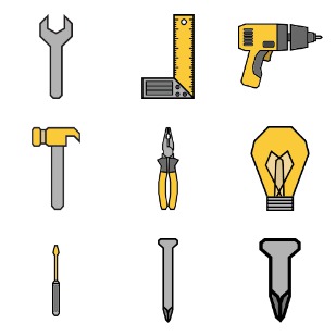 Tools icon sets preview