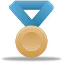 metal, bronze, blue icon