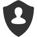 user, shield icon